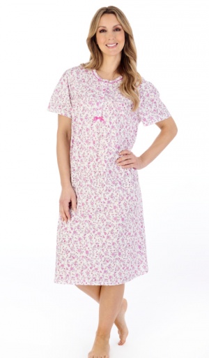Slenderella Ditsy Floral Short Sleeve Night Dress
